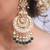 Gold plated Green dangler earrings