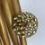 Gold plated red stone ring