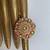 Gold plated pink stone ring