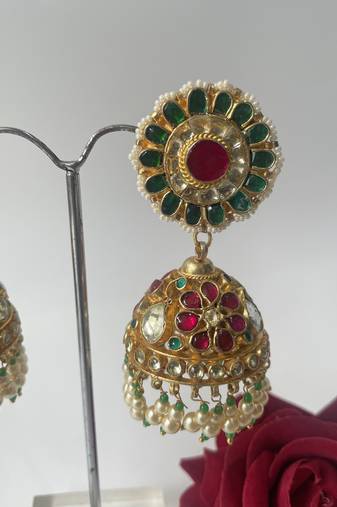Gold plated multicolor earrings