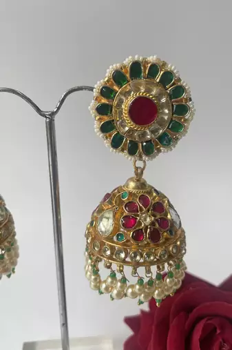 Gold plated multicolor earrings