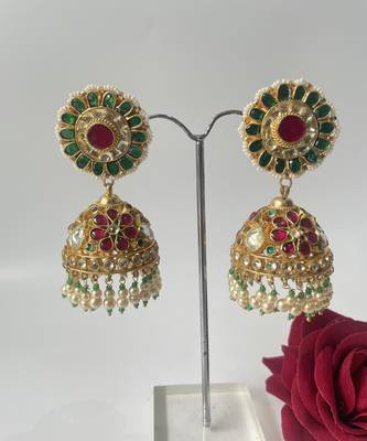 Gold plated multicolor earrings 1
