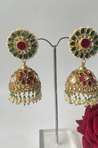 Gold plated multicolor earrings