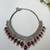 Silver plated zircon ruby necklace set