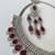 Silver plated zircon ruby necklace set