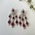 Silver plated zircon ruby necklace set
