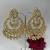 Gold plated pearl chandbali earrings