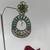 Gold plated green kundan earrings