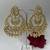 Gold plated pearl chandbali earrings