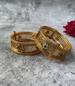 Gold plated studded bangle