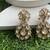Gold plated kundan earrings