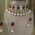 Gold plated Ruby pearl necklace set