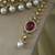 Gold plated Ruby pearl necklace set