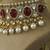 Gold plated Ruby pearl necklace set