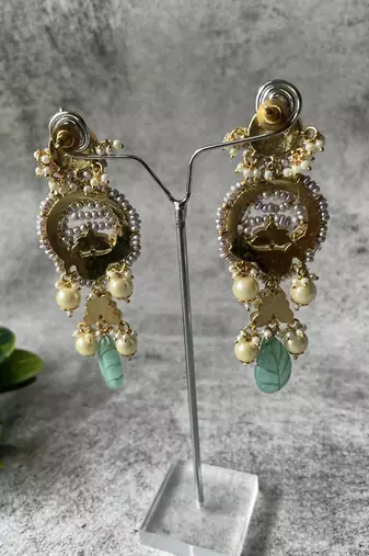 Gold plated multicolor earrings