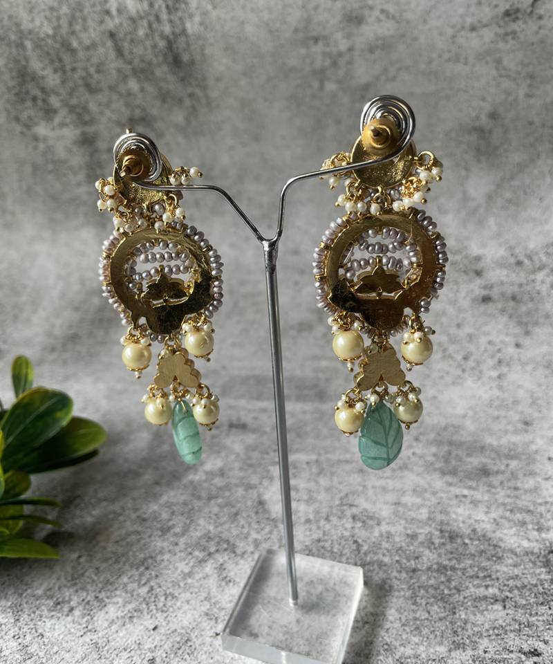 Gold plated multicolor earrings