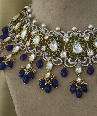 Gold plated multicolor necklace set 2