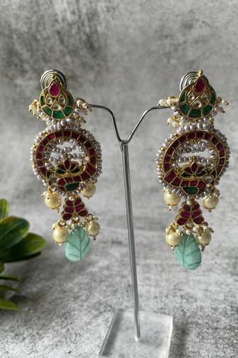 Gold plated multicolor earrings