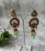 Gold plated multicolor earrings