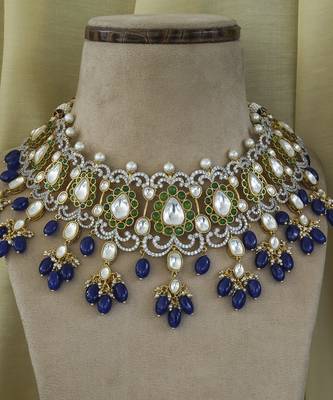 Gold plated multicolor necklace set 4