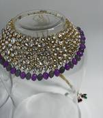 Gold plated multicolor necklace set