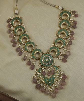 Gold plated multicolor necklace set 2