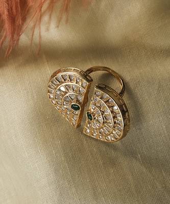 Gold plated Kundan ring 2