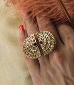 Gold plated Kundan ring