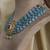 Gold plated blue bead necklace set