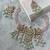 Gold plated multicolor  pink bead necklace set