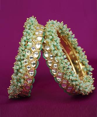 Gold plated Green bracelet 1