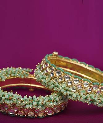 Gold plated Green bracelet 2