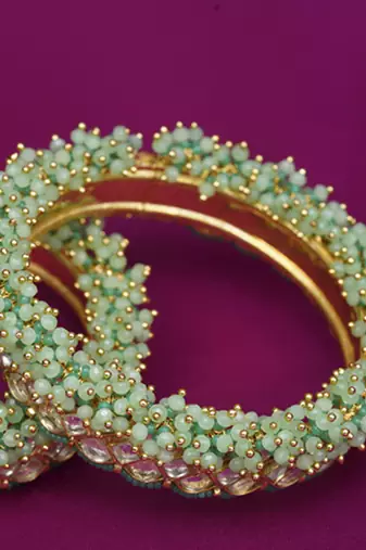 Gold plated Green bracelet