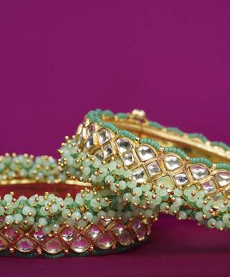 Gold plated Green bracelet 4