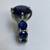 Silver plated blue stone ring
