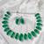 Silver plated Emerald necklace set