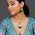 Gold plated blue necklace set