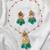 Gold plated blue necklace set