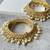 Gold plated beaded pearl bangle