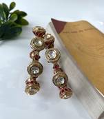 Gold plated kundan bangle