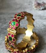 Gold plated Pink stone  bracelet