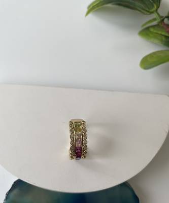 Gold plated multicolor ring 2