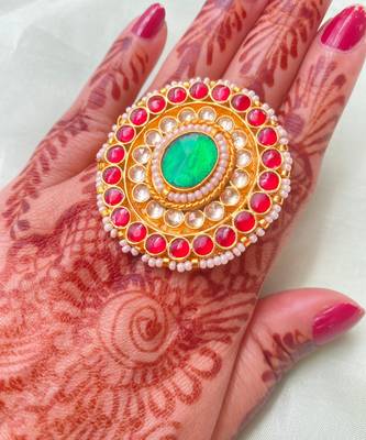 Gold plated multicolor ring 1