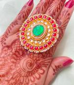 Gold plated multicolor ring