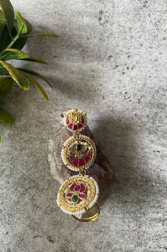 Gold plated multicolor ring