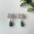 Silver plated Emerald Pearl necklace set