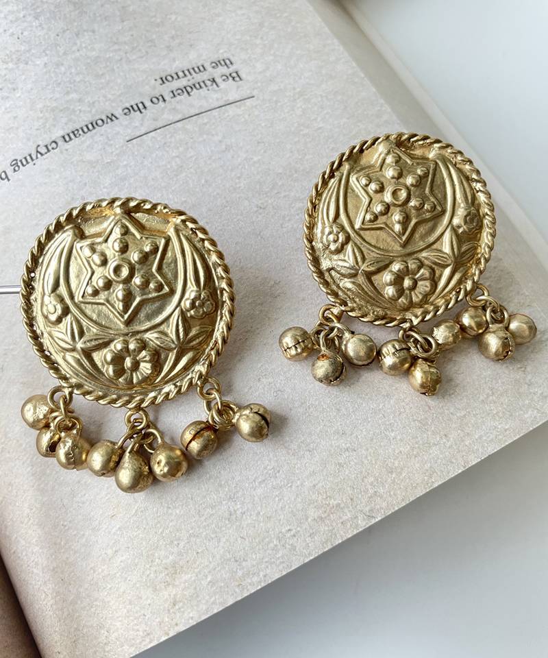Gold plated temple necklace set