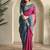 Rani Pink Dual Tone silk blend Saree
