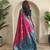 Rani Pink Dual Tone silk blend Saree