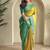 Lime Dual Tone silk blend Saree